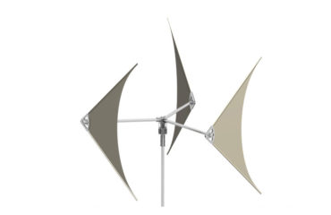 Photo de l'entreprise E-Taranis, éolienne légère et compacte, faite à partir de matériaux recyclés