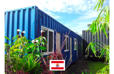 Photo d'une maison en container créé par l'entreprise Tahiti Maison Container
